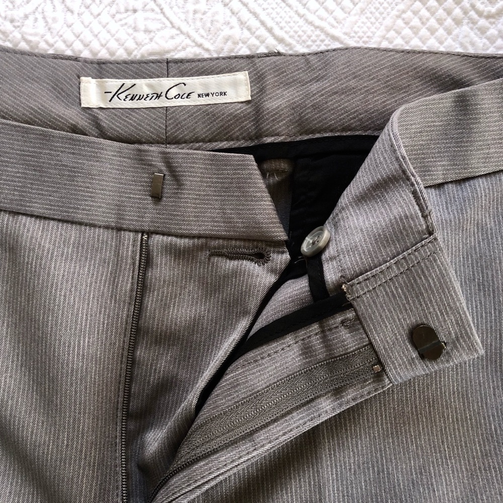 Kenneth Cole grey pinstripe dress pants